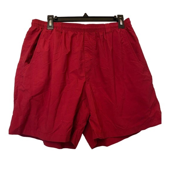 Columbia Mens PFG‎ Backcast III Water Fishing Shorts Swim Trunks Beet Red Large - Picture 5 of 10